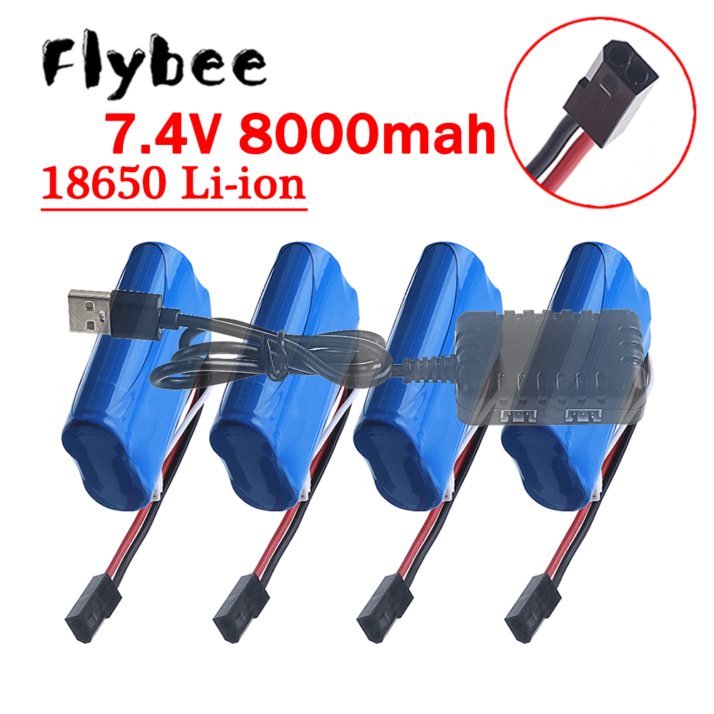 Rc Hobby Hub - (5500 Plug) Batterie 18650 7.4V 8000Mah,